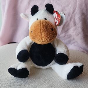 TY PLUFFIES Grazer Cow Plushie
